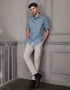 GAVYN R/FIT SHORT SLEEVE SHIRT (LIGHT BLUE)